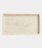Genuine Travertine Stone Tray – Decorative 9.8 × 5.9 in Organizer