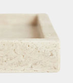 Genuine Travertine Stone Tray – Decorative 9.8 × 5.9 in Organizer