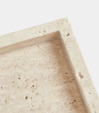 Genuine Travertine Stone Tray – Decorative 9.8 × 5.9 in Organizer