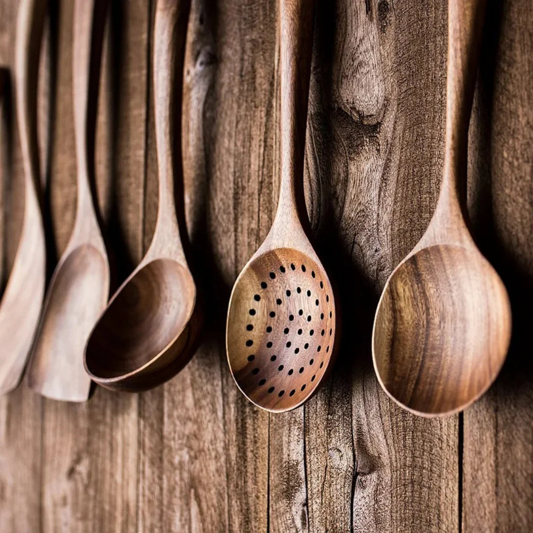 Walnut Kitchen Utensil Set (5 Pieces)