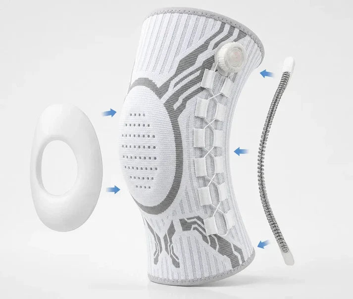 Adjustable Knee Support with Dial Compression and Breathable Fit
