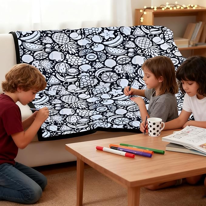 Kids' Color-Your-Own Blanket – Creative Coloring Activity