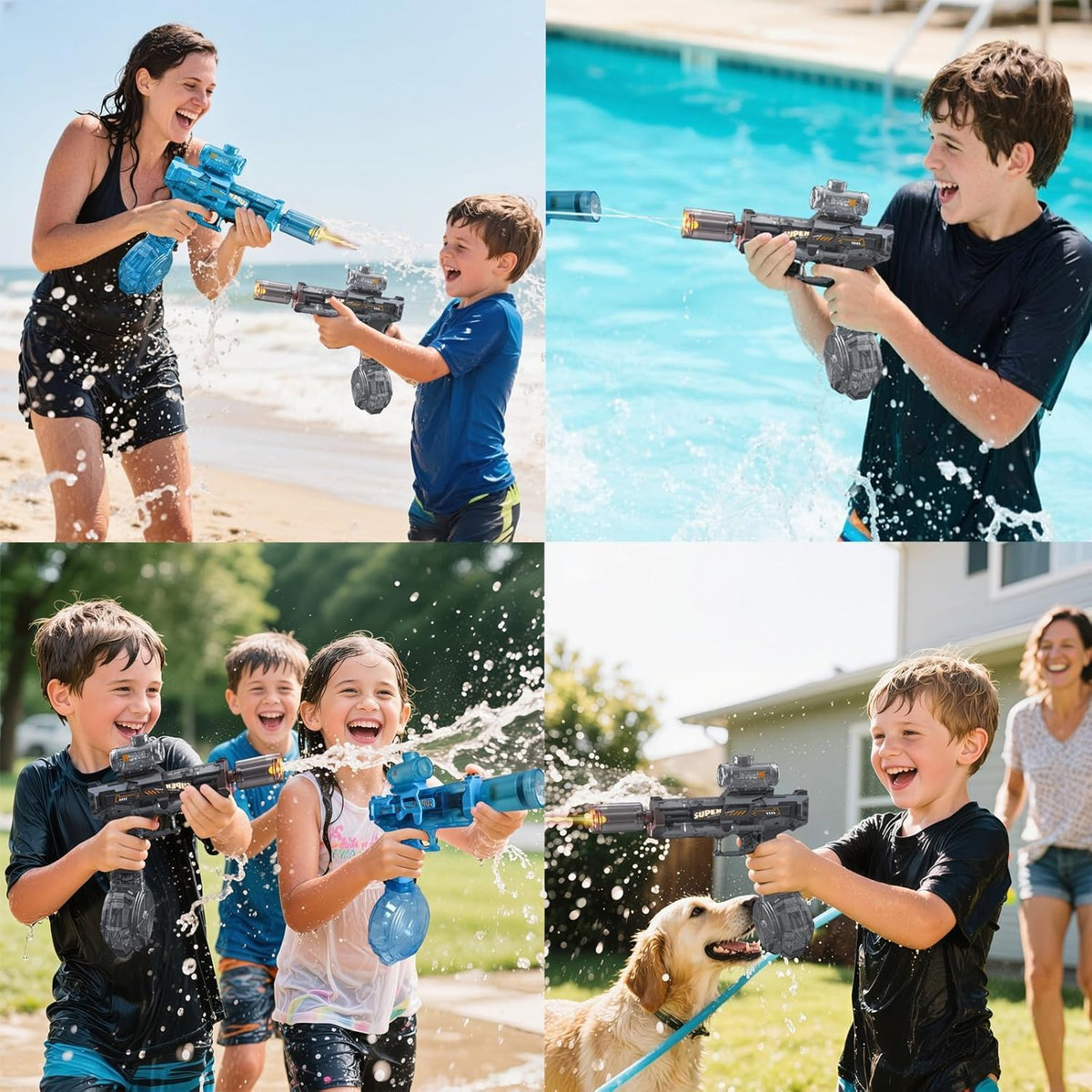 Kids' Electric Water Gun with Automatic Firing for Outdoor Play