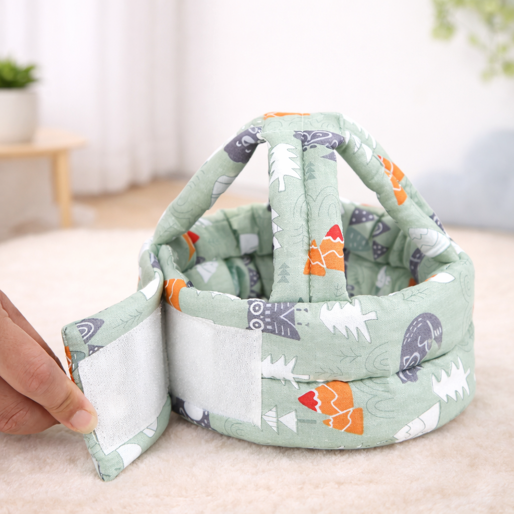 Soft Baby Head Protection Helmet with Adjustable Fit