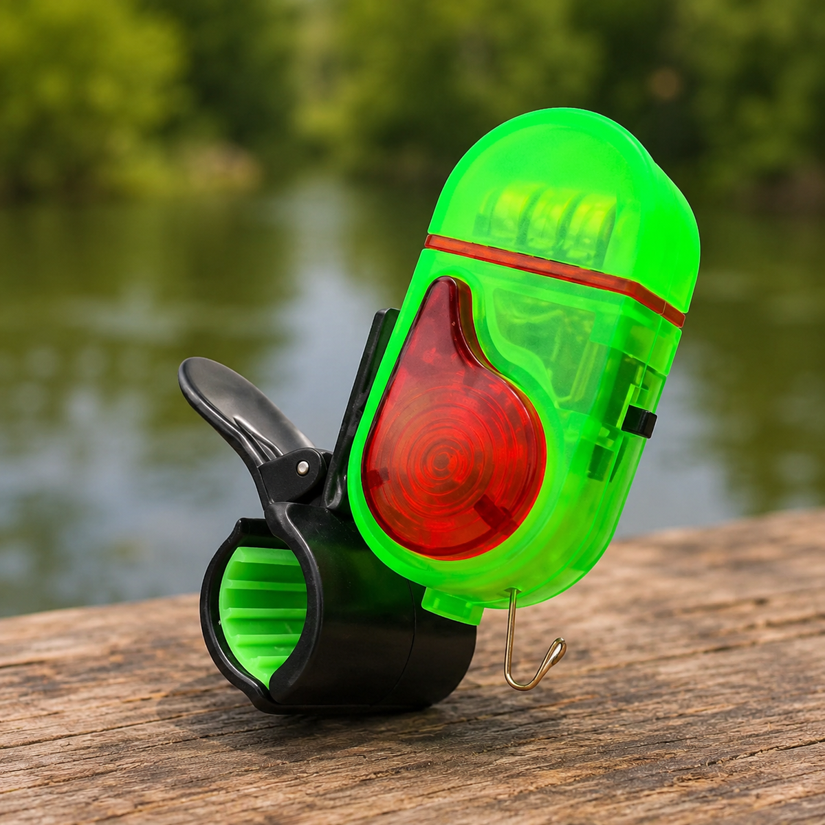 Fishing Rod Bite Alarm with LED Light and Sound Alert