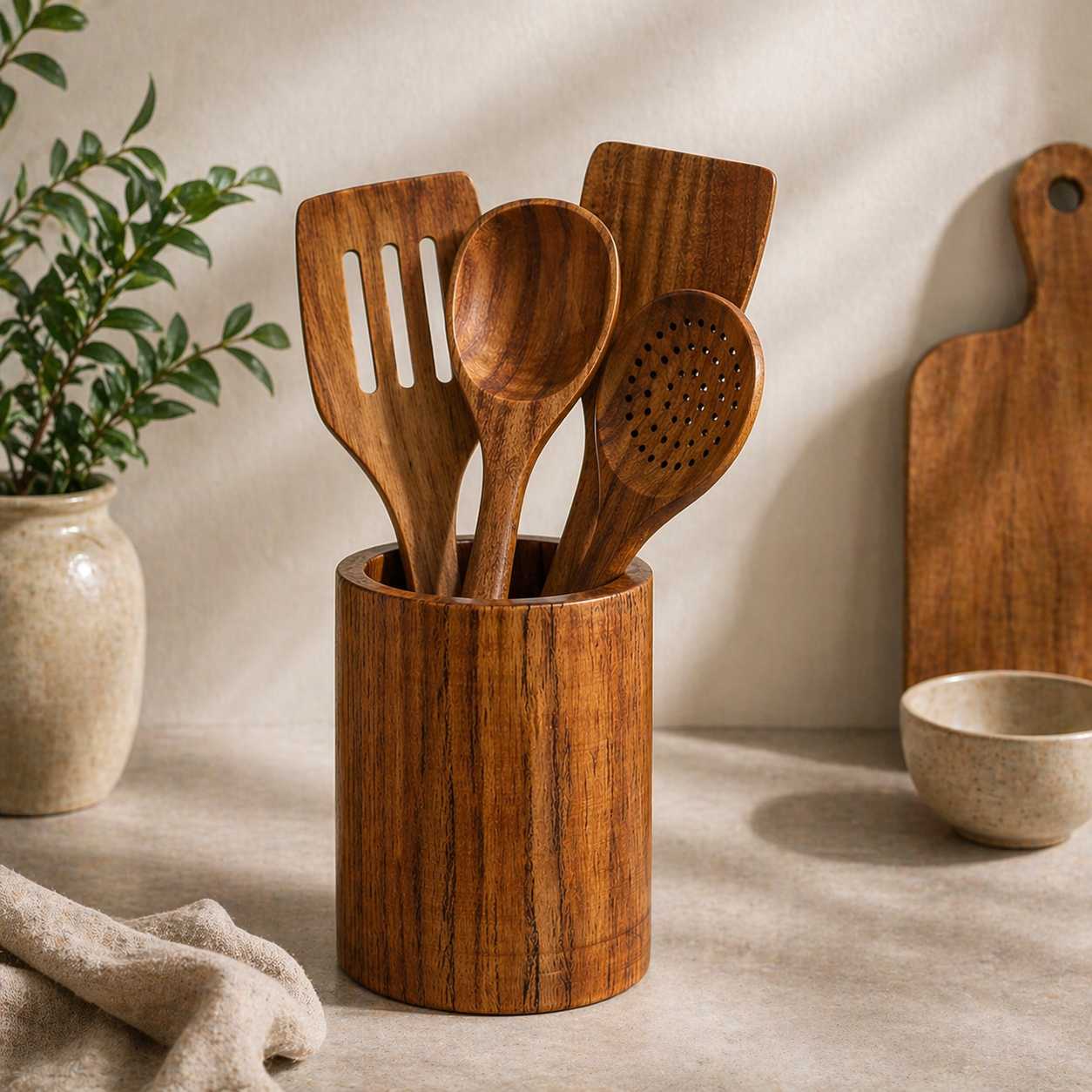 Walnut Utensil Holder