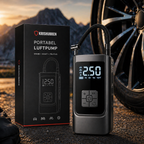 Portable Electric Tire Inflator with Digital Pressure Gauge for Cars, Motorcycles & Bicycles