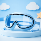 Kids' Anti-Fog Swimming Goggles with Built-In Earplugs