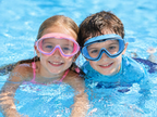 Kids' Anti-Fog Swimming Goggles with Built-In Earplugs