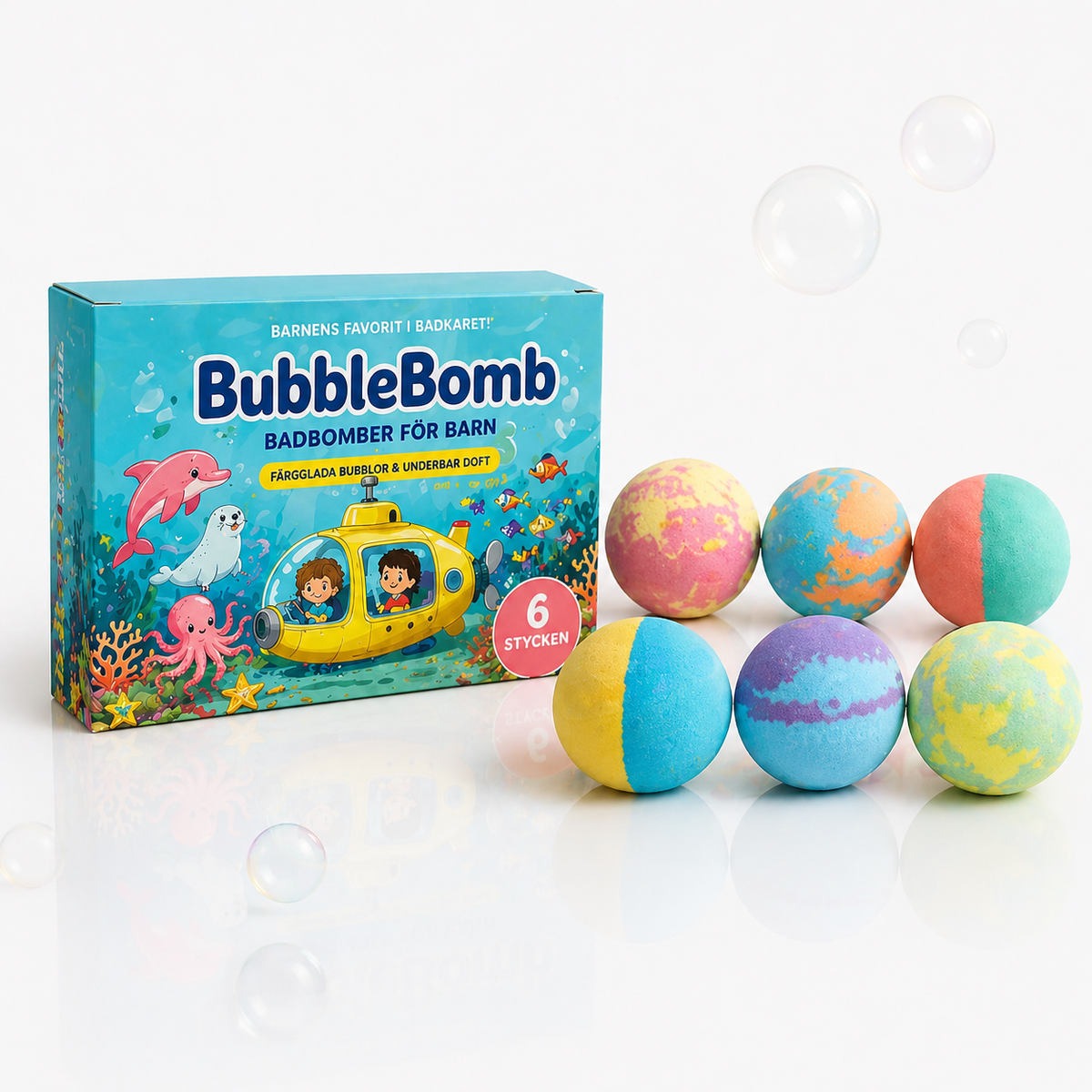 Kids' Colorful Bath Bomb with Surprise Toy Inside