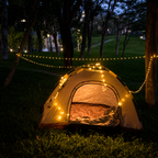10 m Solar LED Camping String Lights with Flashlight & Power Bank