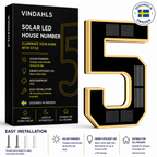 Vindahls House Numbers | Illuminated & Solar-Powered
