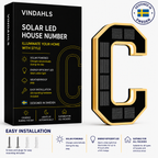 Vindahls House Numbers | Illuminated & Solar-Powered