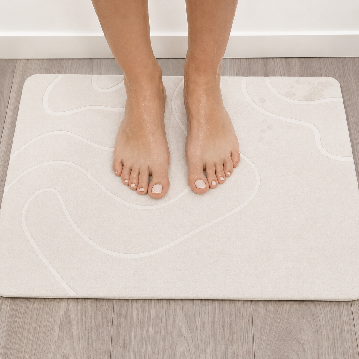 Water-Absorbent Stone Bath Mat – Non-Slip 15.7 × 23.6 in