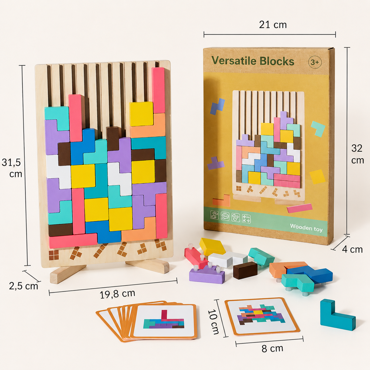 Kids' Building Block Logic Puzzle – Colorful Problem-Solving Game