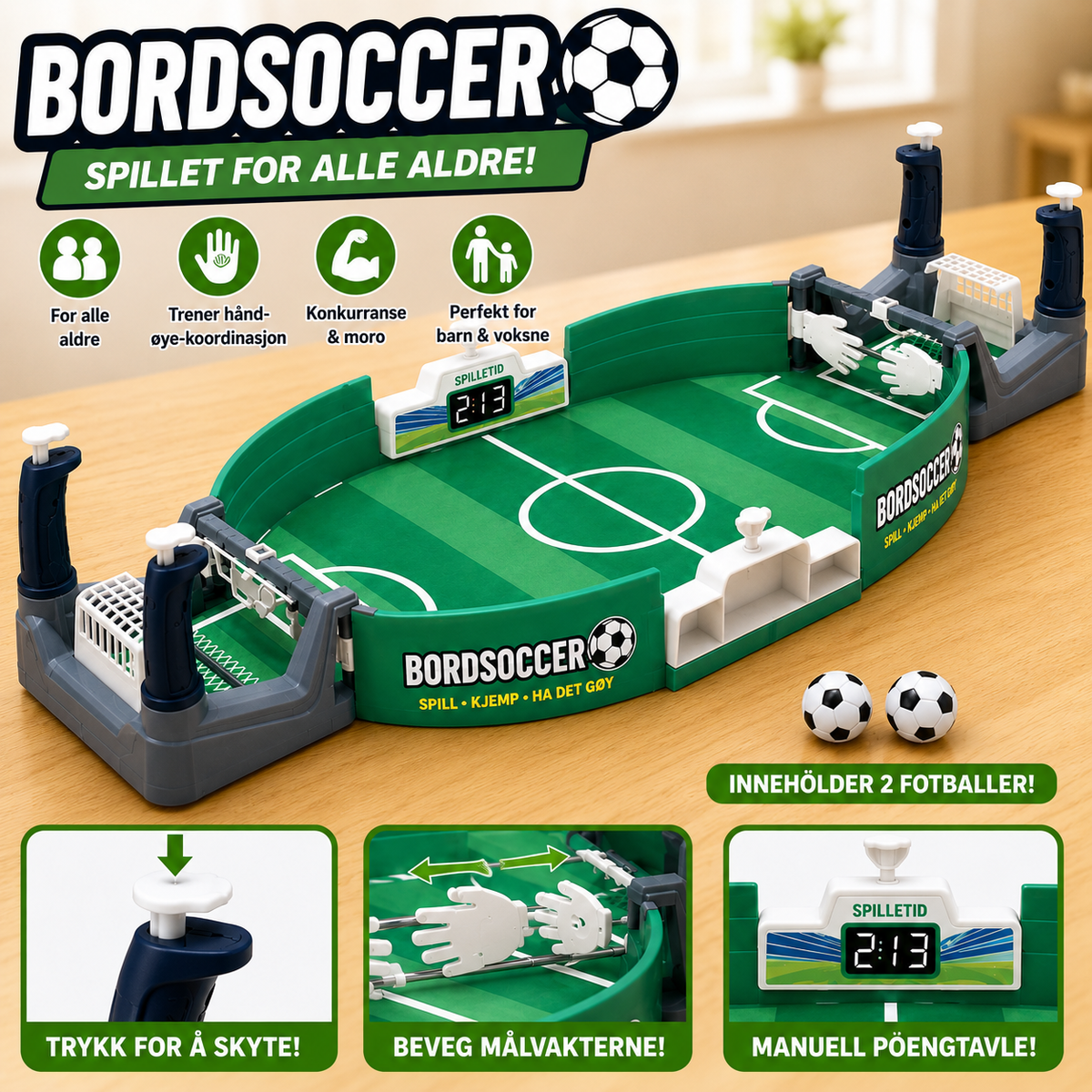 2-Player Tabletop Football Game for Family Game Nights