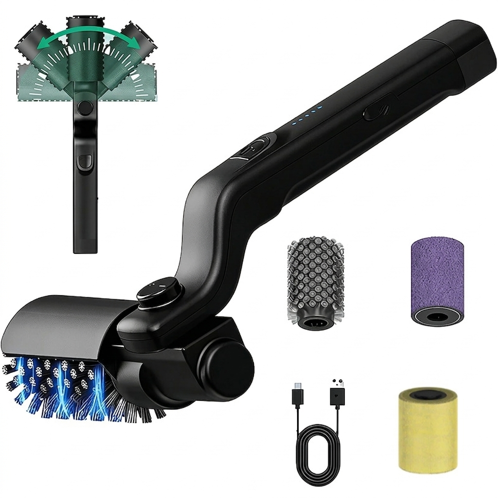 Cordless Electric Grill Cleaning Brush – 3 Speeds & 180° Adjustable Head