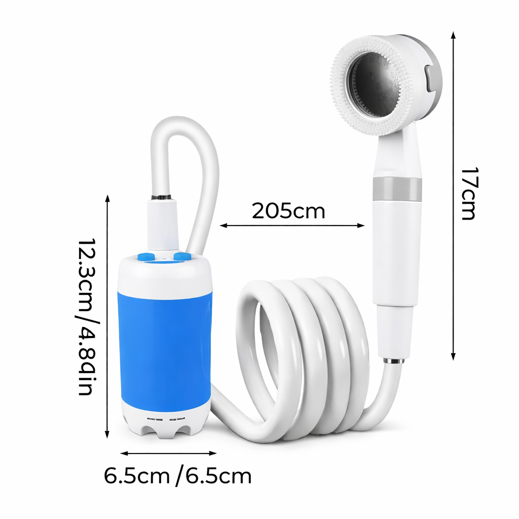 Portable Camping Shower and Water Pump for Outdoor Use