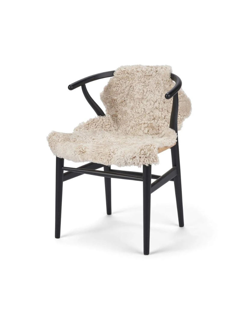 Scandi Living Sheepskin Throw Natural White