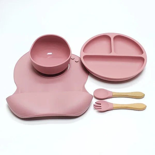 5-Piece Toddler Feeding Set with Suction Base