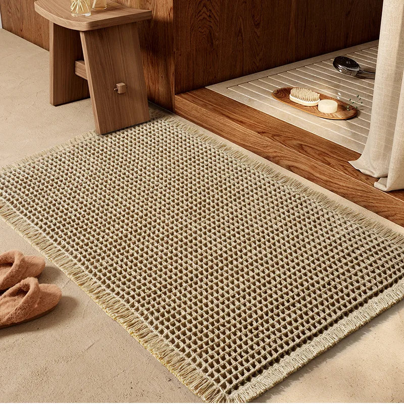 Soft Absorbent Bath Mat with Non-Slip Backing – 18.1 × 30.3 in