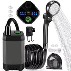 Portable Camping Shower with Water Pump & 6000 mAh Battery