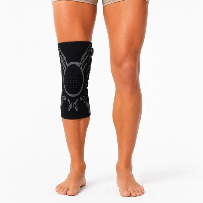 Adjustable Knee Support with Dial Compression and Breathable Fit