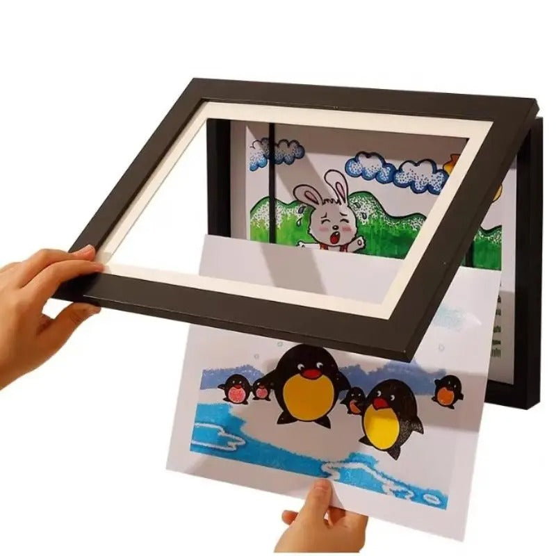 A4 Kids' Artwork Display & Storage Frame with Magnetic Front