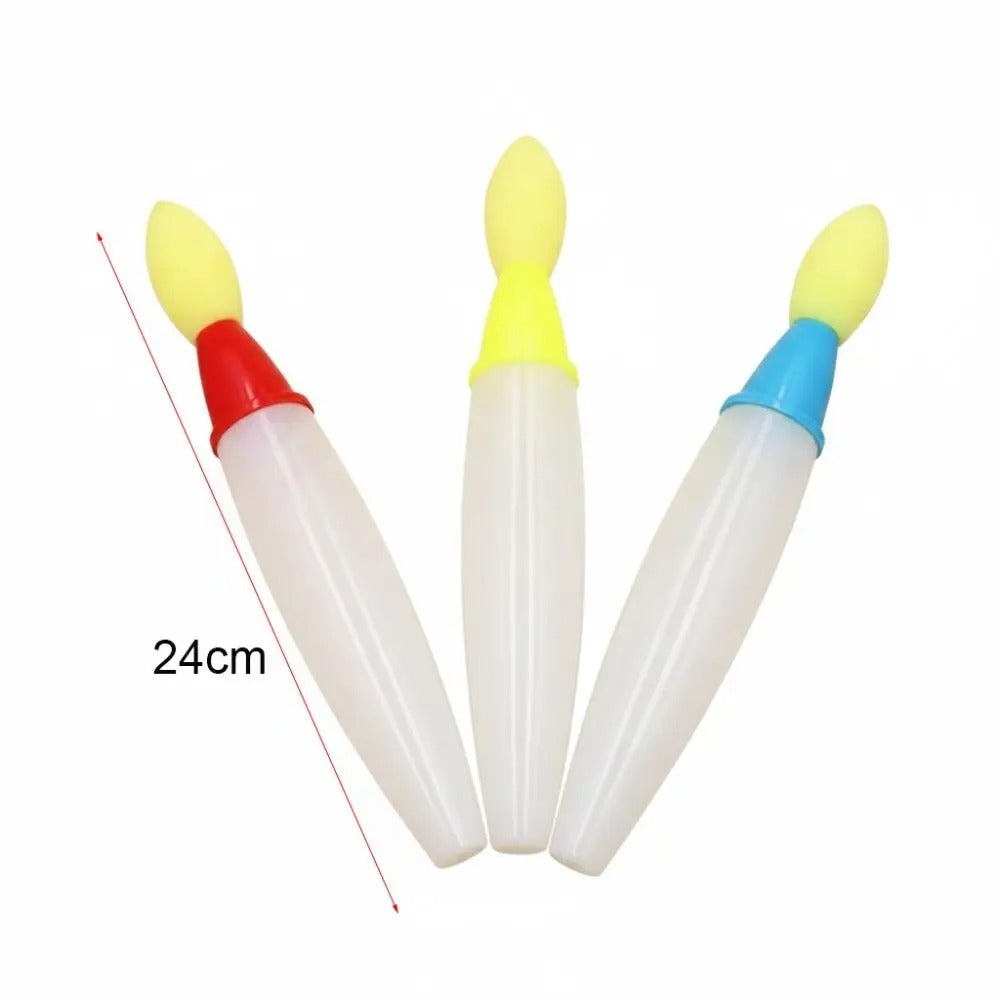 Reusable Foam Paintbrush Set for Sidewalk Art & Outdoor Painting – 3-Pack