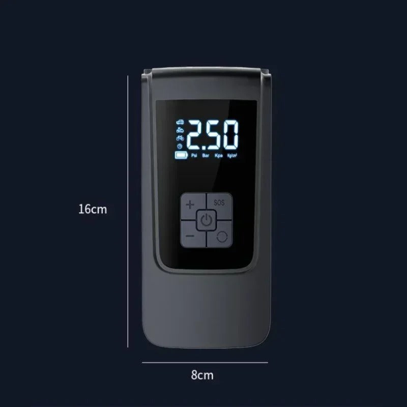 Portable Electric Tire Inflator with Digital Pressure Gauge for Cars, Motorcycles & Bicycles